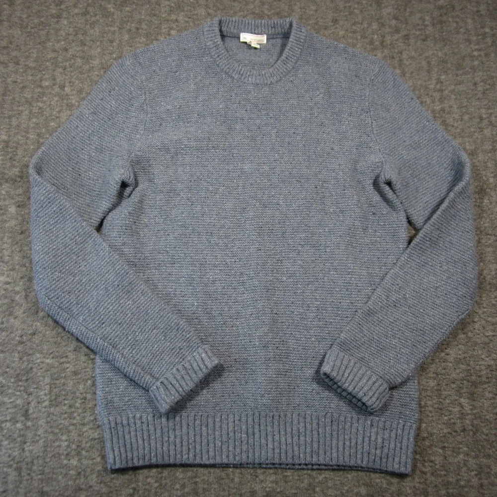 Gap Lambswool Sweater Men M Slate Pullover Crewneck Coastal‎ Preppy Cabincore